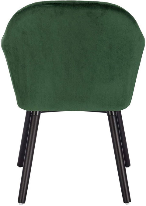 Rootz Ergonomic Velvet Dining Chair - Comfortable Seating - Stylish Armchair - Easy to Assemble - Durable Construction - 81cm x 40cm x 44cm