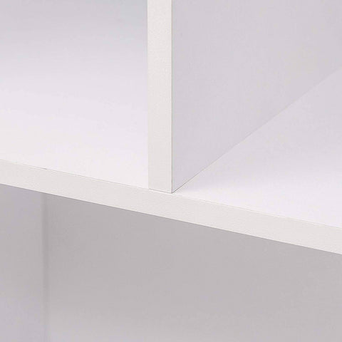 Rootz White Bookcase - Storage Shelf - Display Cabinet - Spacious, Space-Saving, Sturdy - 50.2cm x 29.2cm x 118cm