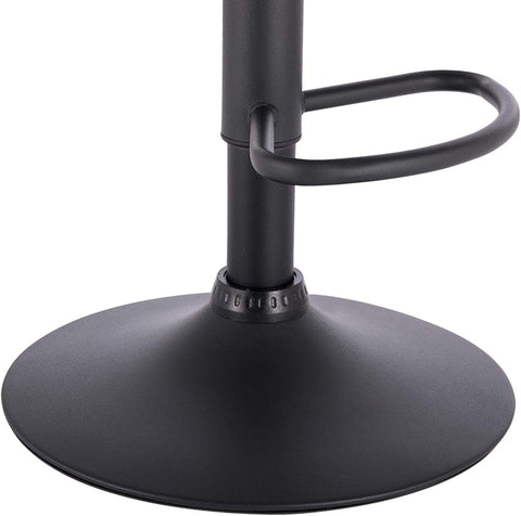 Rootz Velvet Bar Stool - Adjustable Counter Chair - Swivel Barstool - Comfortable Seating - Easy Assembly - Durable Design - 35cm x 38cm x 84-106cm