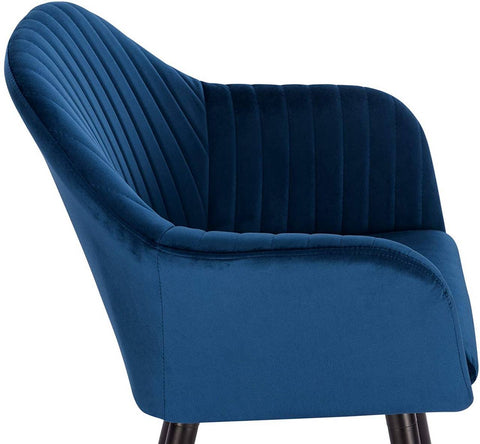 Rootz Ergonomic Velvet Dining Chair - Comfortable Chair - Stylish Seating - High-Density Foam - Easy Assembly - Supports up to 120kg - 81cm x 40cm x 42cm