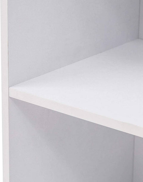 Rootz Modern Free-Standing Bookcase - Storage Shelf - Display Cabinet - Eco-Friendly E3 Grade Wood - Water-Repellent - Scratch-Resistant - 30cm x 24cm x 132cm