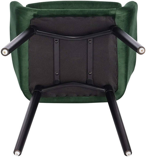 Rootz Ergonomic Velvet Dining Chair - Comfortable Seating - Stylish Armchair - Easy to Assemble - Durable Construction - 81cm x 40cm x 44cm