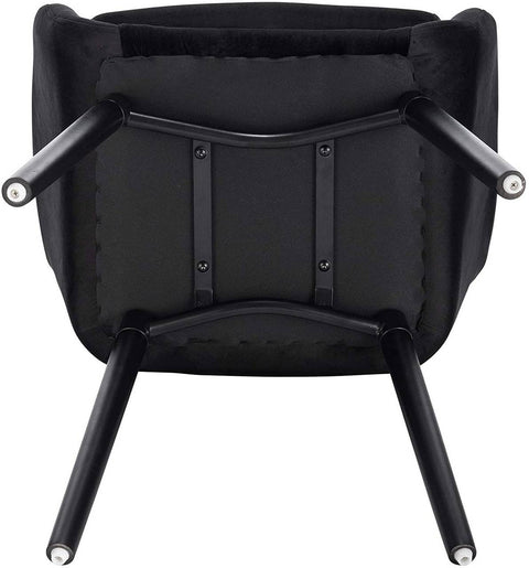 Rootz Ergonomic Velvet Dining Chair - Comfortable Seating - Stylish Chair - High-Density Foam - Lumbar Support - Durable Construction - 81cm x 40cm x 42cm