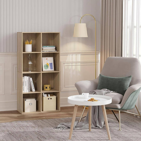 Rootz Multifunctional Freestanding Bookcase - Storage Organizer - Display Shelf - Stable & Secure, Space-Efficient, Easy Assembly - MDF & Melamine - 60cm x 121cm x 29.5cm