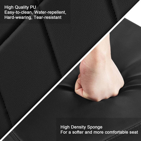 Rootz Eetkamerstoelen Set van 4 - Moderne keukenstoelen - Kantoorstoelen - Comfortabele gewatteerde zitting - Ergonomische hoge rugleuning - Duurzaam metalen frame - 42 cm x 94,5 cm x 59 cm