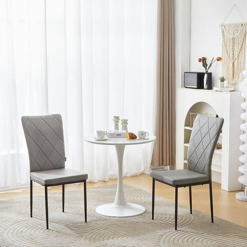 Rootz Dining Chairs Set of 4 - Kitchen Chairs - Modern Seating - Comfortable Padded Seat - Ergonomic Back Support - Durable Metal Frame - 42cm x 94.5cm x 59cm