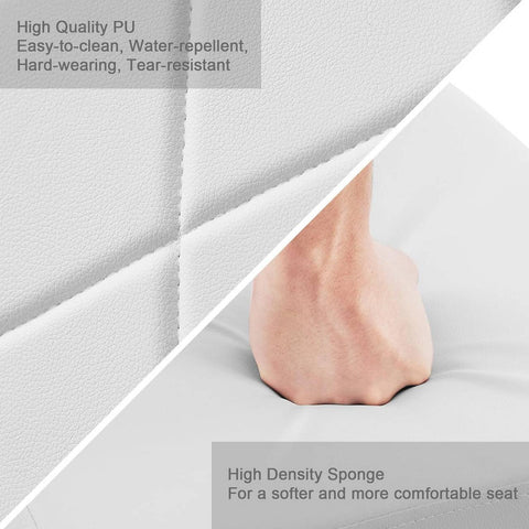 Rootz Dining Chairs Set of 4 - Faux Leather Chairs - High Backrest Chairs - Comfortable Seating - Ergonomic Support - Durable Metal Frame - 42cm x 94.5cm x 59cm