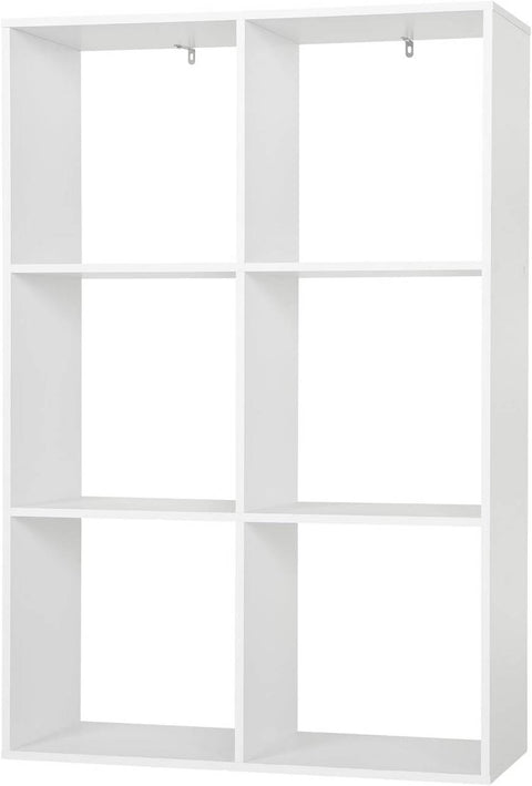 Rootz Modern White Bookshelf - Storage Organizer - Display Shelf - Space-Saving, Versatile, Sturdy - 71cm x 106cm x 29cm