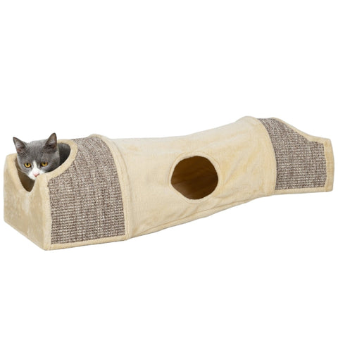 Rootz Cat Tunnel - Pet Tunnel - Play Tunnel - Space-Saving Design - 107cm x 38cm x 29cm