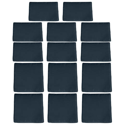 Rootz 14 Piece Garden Cushion Cover Set - Pillow Covers - Seat Covers - Water-Repellent - 65x65cm, 65x30.5cm, 57x30.5cm