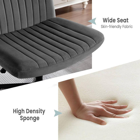 Rootz Velvet Executive Chair - Bureaustoel - Draaistoel - Verbeterd comfort - Flexibel ontwerp - Robuuste constructie - 63 cm x 87,5 cm x 65 cm