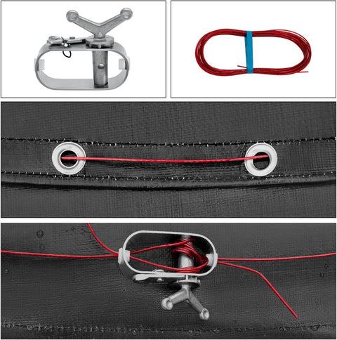 Rootz Pool Tarpaulin - Pool Cover - Protective Pool Sheet - Algae Resistant - Grey - 360cm Diameter