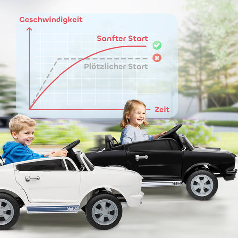 Rootz Kinder ElektroAuto 12V Electric Car - Kids Ride-On Car - Remote Control Vehicle - Strengthens Parent-Child Bond - 97L x 51.5H cm - White