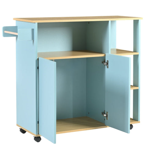 Rootz Minimalist Modern Kitchen Cart - Kitchen Island - Rolling Trolley - Movable Storage - 105L x 38W x 89.5H cm