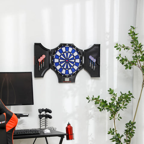 Rootz Electronic Folding Dartboard - Digital Darts Game - LCD Display - 31 Games for 8 Players - 83L x 45W x 4H cm
