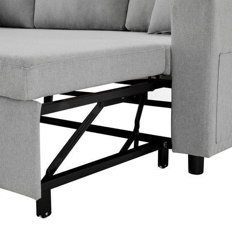 Rootz Sofa Bed - Sleeper Sofa - Convertible Couch - Extra Storage - 219cm x 142.5cm x 70.5cm