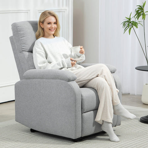 Rootz Recliner Armchair - Relaxation Chair - Upholstered Armchair - Optimal Comfort - 69cm x 91.5cm x 103cm (Upright Dimensions)