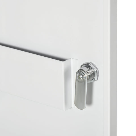 Rootz Medicine Cabinet with Lock - Medical Organizer - Storage Cabinet - Secure Storage & Easy Clean - 40x15x53.5 cm White