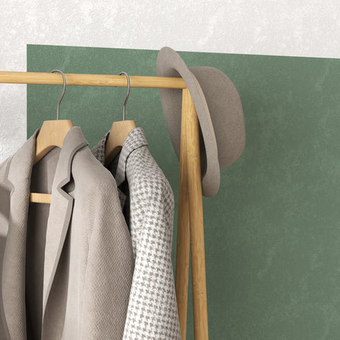 Rootz Freestanding Bamboo Coat Rack - Clothes Organizer - Storage Solution - A-Frame Design - 116cm x 43.5cm x 160cm