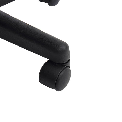 Rootz Rolling Stool for Massage - Height-Adjustable Swivel Stool - Rotating Office Seat - PU Leather - 42-54cm Adjustable Height - 35cm Diameter