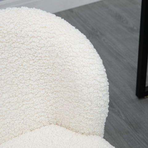 Rootz Office Chair - Swivel Chair - Height Adjustable Chair - Ergonomic Support - 57cm x 58cm x 73-83cm - Sheepskin Cover