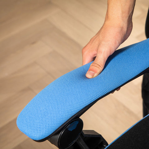 Rootz Gaming Office Chair - Height-Adjustable Seat - Rotatable Roller - Ergonomic Comfort - 58cm x 63cm x 112-122cm - Blue-Black