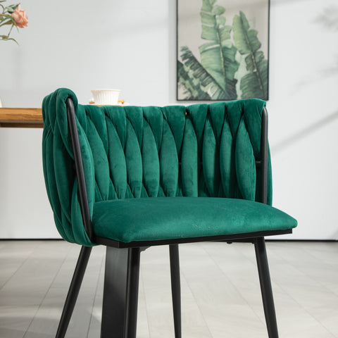 Rootz 2 Piece Set Velvet Dining Chairs - Modern Luxury Chairs - Elegant Velvet Seats - Soft Cushions - 57cm x 50cm x 72cm