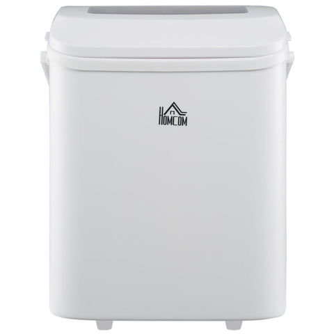 Rootz Ice Cube Machine - Ice Maker - Ice Ball Maker - 12kg Daily Production - Self-Cleaning - Quiet Operation - 32cm x 22.5cm x 29.5cm - Cream White
