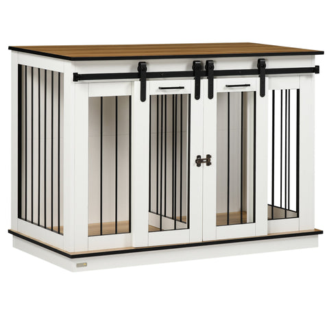 Rootz Dog Cage - Dog Box - Transport Box for Dogs - Rustic Design - Lockable - 120cm x 60cm x 88.5cm