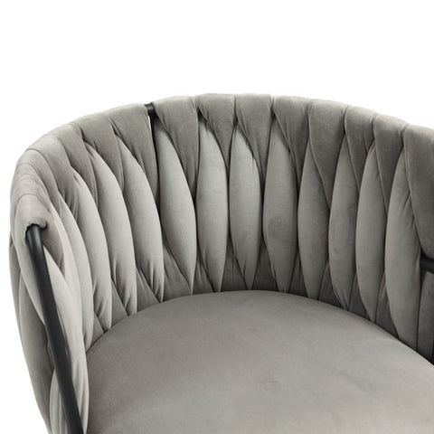 Rootz 2 Piece Set Velvet Dining Chairs - Luxury Cushioned Chairs - Handwoven Design - Elegant & Supportive - 57cm x 50cm x 72cm