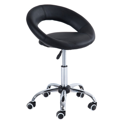 Rootz Rolling Stool - Swivel Stool - Adjustable Height Stool - Comfortable Padding - Durable Materials - 50cm x 54cm x 66-78cm