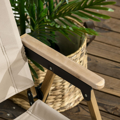 Rootz Camping Chairs 2 x - Beach Chair - Foldable Steel - Easy Travel - 54cm x 59cm x 78cm
