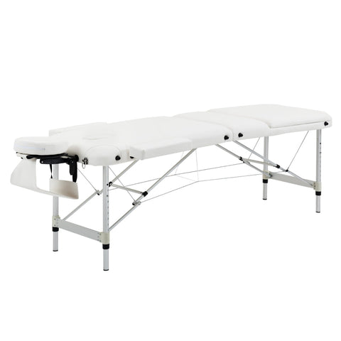 Rootz Folding Massage Table - Portable Spa Bed - Adjustable Therapy Table - Height-Adjustable - Sturdy Aluminum Frame - Comfortable Foam Padding - 215W x 60D x 61-84H cm