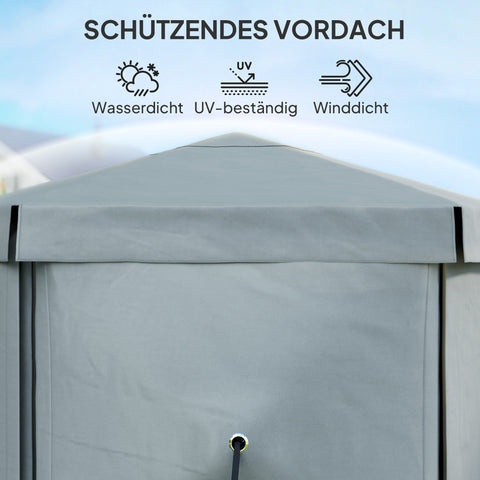 Rootz Garden Pavilion - Garden Tent - Party Tent - Waterproof & UV Resistant - Grey - 360cm x 315cm x 220cm