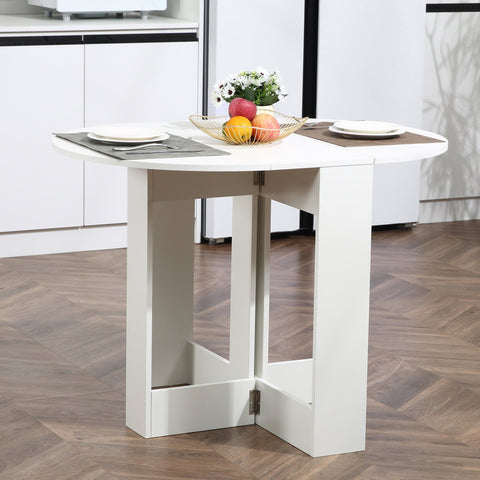 Rootz Folding Dining Table - Dining Room Table - Space-Saving Table - Chipboard & Wood - 104 x 76 x 73.7 cm