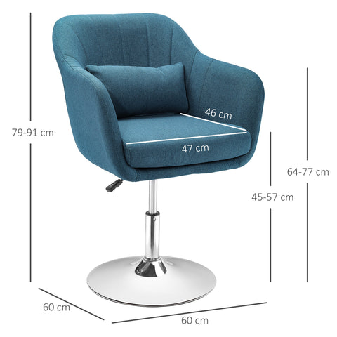 Rootz Lounge Chair - Relaxation Chair - Sleeping Chair - Lumbar Support - 60L x 60W x 79-91H cm -  Blue