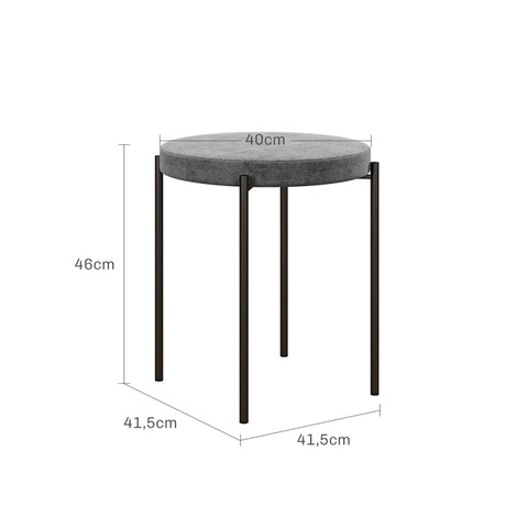 Rootz Velvet Dining Chairs Set of 4 - Stackable Kitchen Stools - Upholstered Furniture - Elegant Design - Space-Saving - 41.5cm x 41.5cm x 46cm