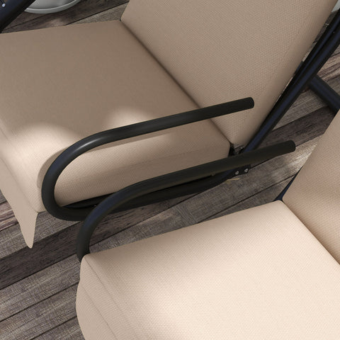 Rootz Hollywood Swing - Garden Swing - Weatherproof Swing - 2 Cup Holders - Romantic Shade - 170cm x 136cm x 170cm