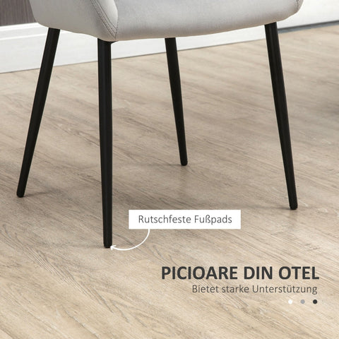 Rootz Set of 2 Velvet Dining Chairs - Kitchen Chairs - Upholstered Chairs - Comfortable Seating - 54cm x 57cm x 80cm