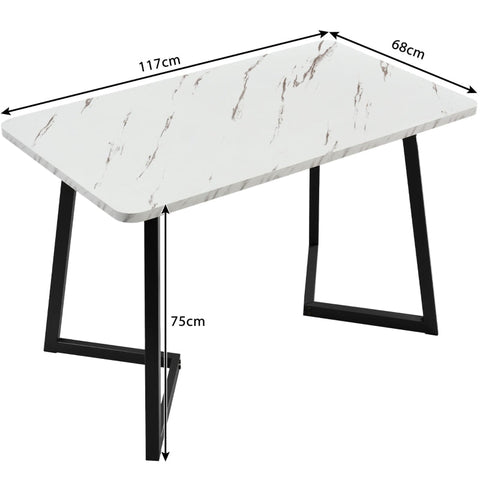 Rootz Elegant Dining Table - Modern Table - Luxurious Table - Durable Design - 117cm x 68cm x 75cm