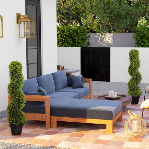 Rootz Set of 2 Decorative Artificial Plants - Fake Plants - Faux Plants - UV Resistant - 90cm