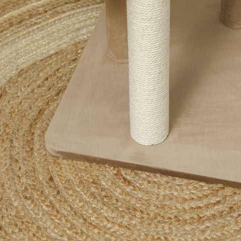 Rootz Luxurious Cat Tree - Scratching Post - Kitty Tower - Comfort for Larger Cats - 56L x 54W x 86H cm