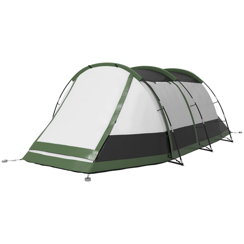 Rootz Family Camping Tent - Waterproof Tent - Tunnel Tent - Easy Setup - 370cm x 230cm x 130cm