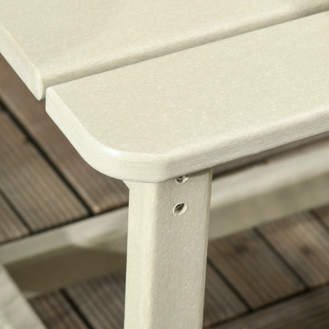 Rootz Folding Deck Chair Set with Footstool and Side Table - Patio Lounge Chair - Garden Armchair - Durable HDPE - Ultimate Comfort - Convenient Side Table - 78cm x 135cm x 95cm - Brown