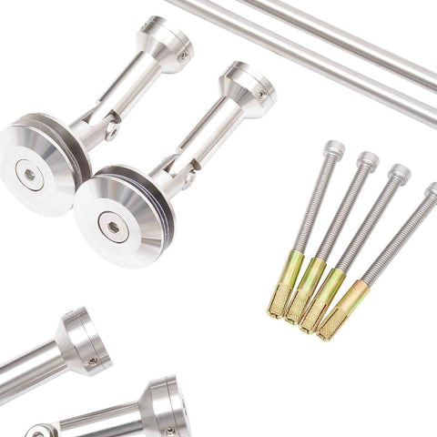 Rootz Canopy - Tempered Glass Door Canopy - Stainless Steel Awning - Modern Design - Maximum Brightness - Easy Assembly - 1500L x 900W x 12D mm