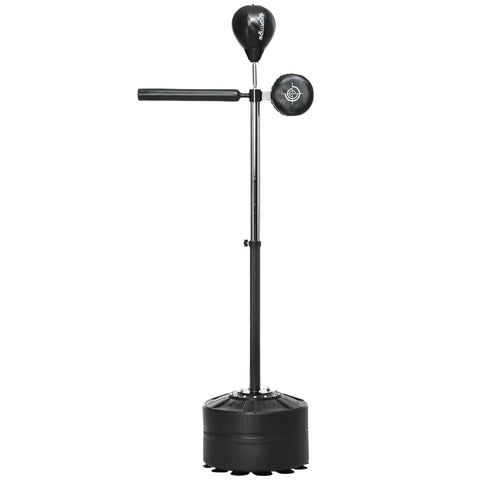 Rootz Boxing Stand with Punching Ball - Height Adjustable - Rotatable - Strength Training - 80.5 x 48 x 163-205 cm