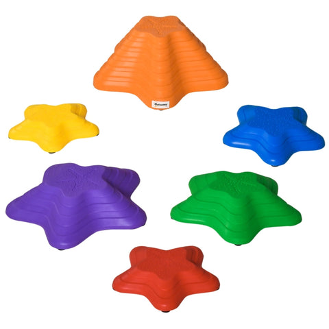 Rootz Stepping Stones for Children - Balance Stones - Playset - Non-Slip - Stackable - 3 Sizes - Up to 80kg - Indoor/Outdoor - 23cm x 23cm x 4cm, 33cm x 33cm x 7.5cm, 36.5cm x 36.5cm x 16cm