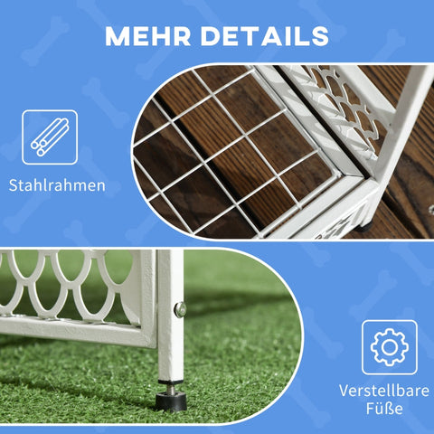 Rootz Canopy Dog Bed - Elevated Pet Bed - Outdoor Dog Gazebo - Ultimate Comfort - Sun Protection - Water-Repellent Cushion - 88cm x 50cm x 78cm - Steel & Oxford Fabric