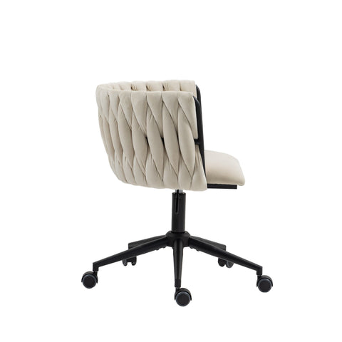 Rootz Velvety Soft Office Chair - 360° Swivel - Ergonomic Seating - Height Adjustable - 56cm x 52cm x 73cm
