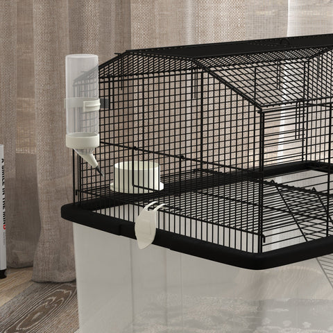 Rootz Hamster Cage Rodent Cage - Small Animal Habitat - Pet Enclosure - Exercise Promoting - Steel Wire - 57 x 43 x 57 cm